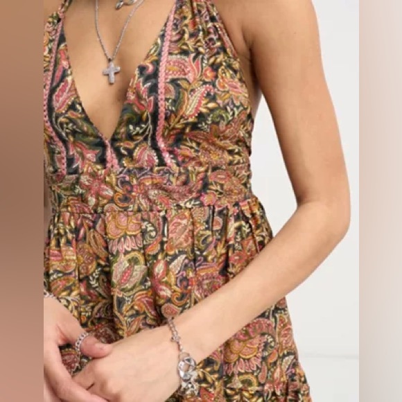 Raga paisley print halter mini dress NWT - Picture 3 of 10